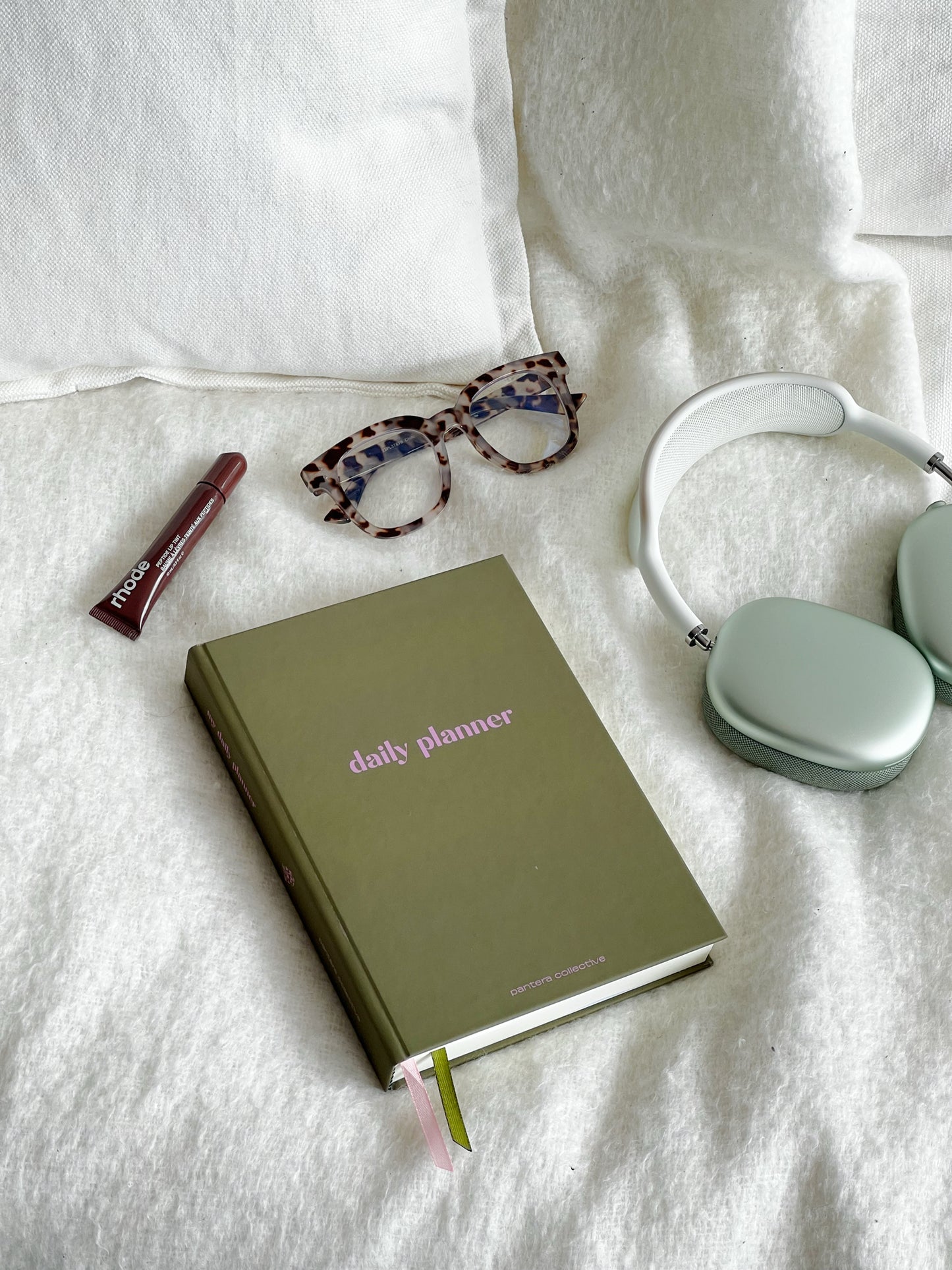 Daily Planner Green Pink