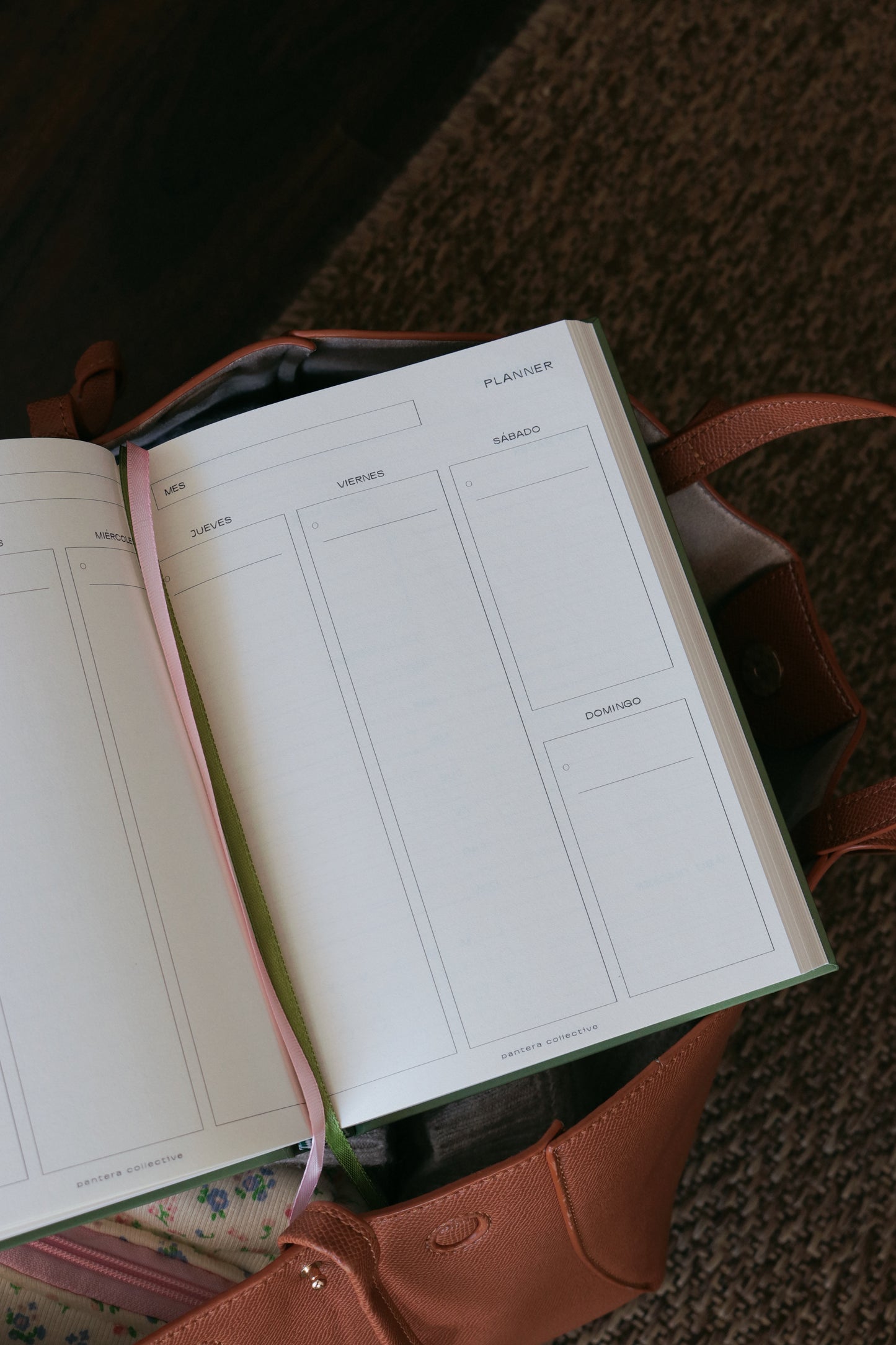 Weekly Planner Green Pink