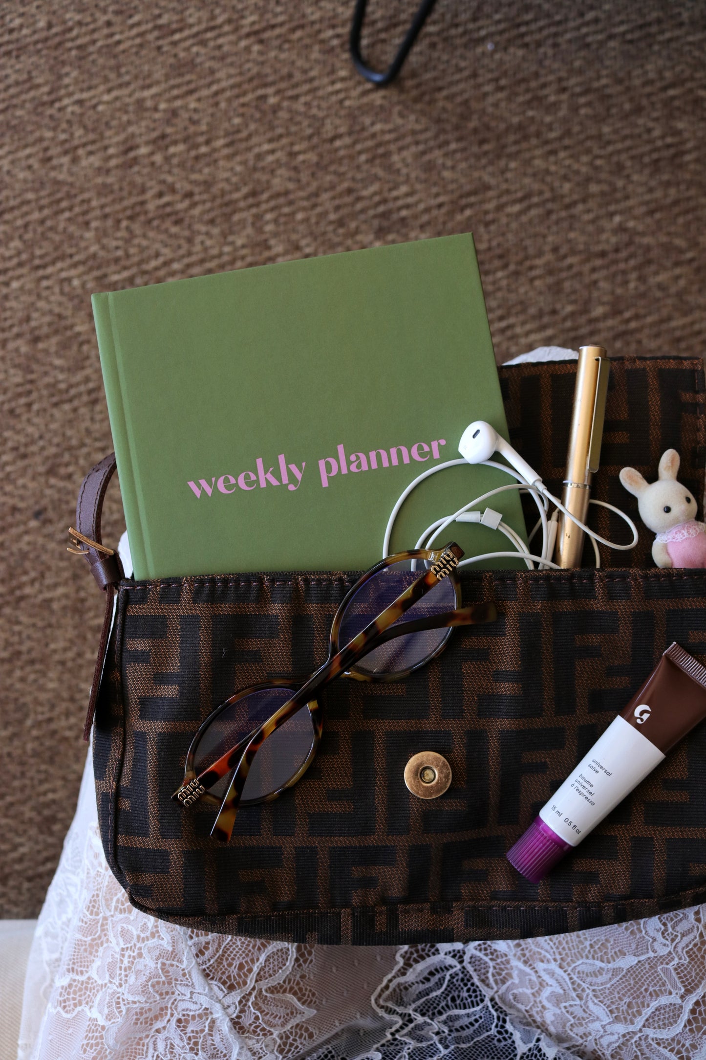 Weekly Planner Green Pink