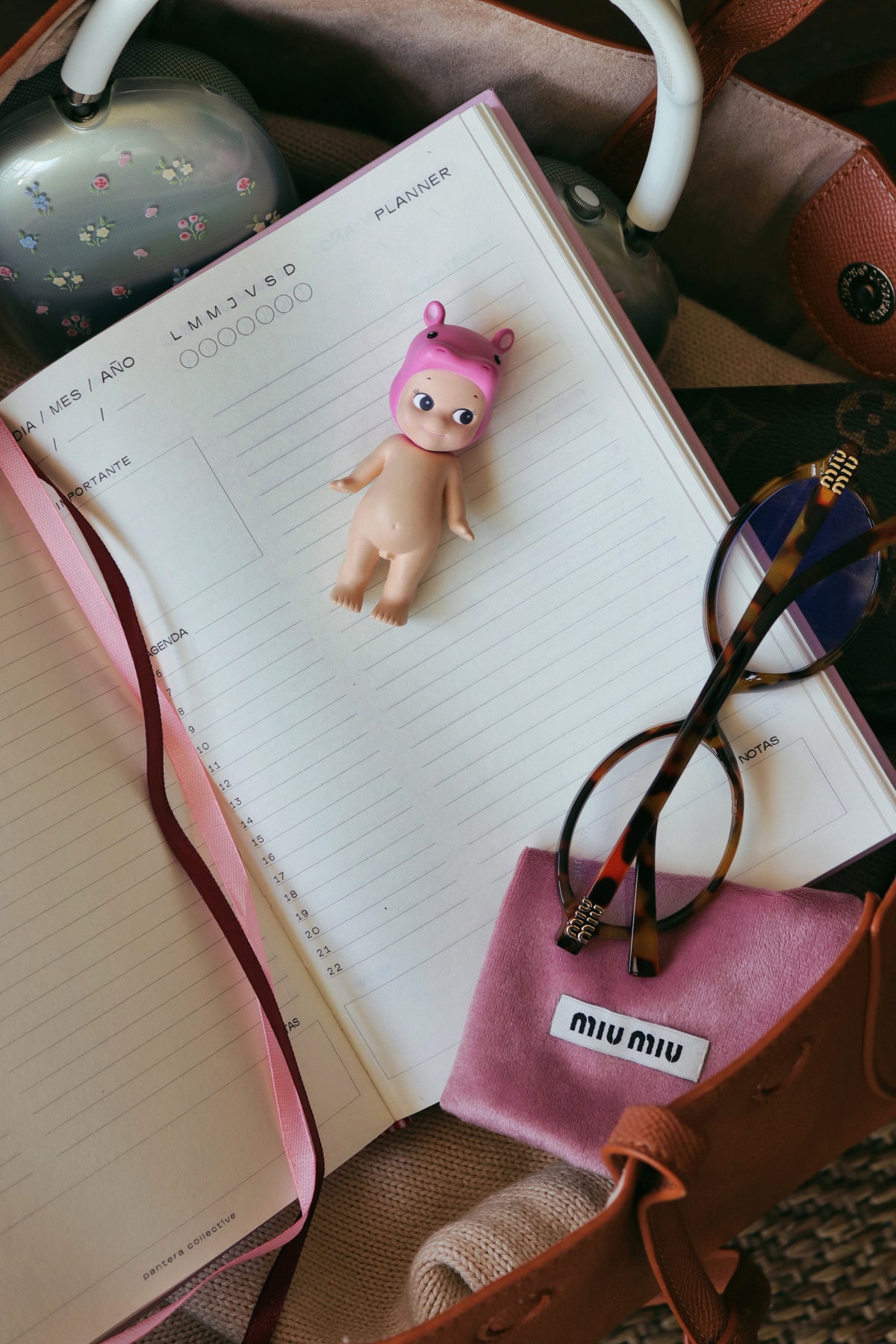 Daily Planner Pink Red