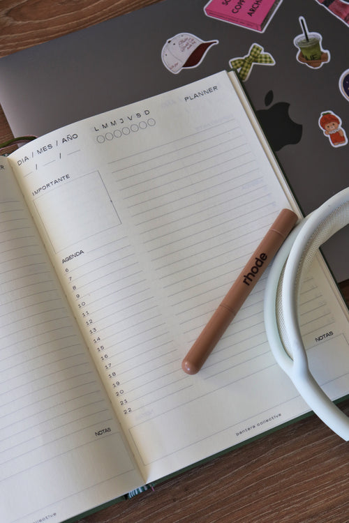 Daily Planner Green Pink