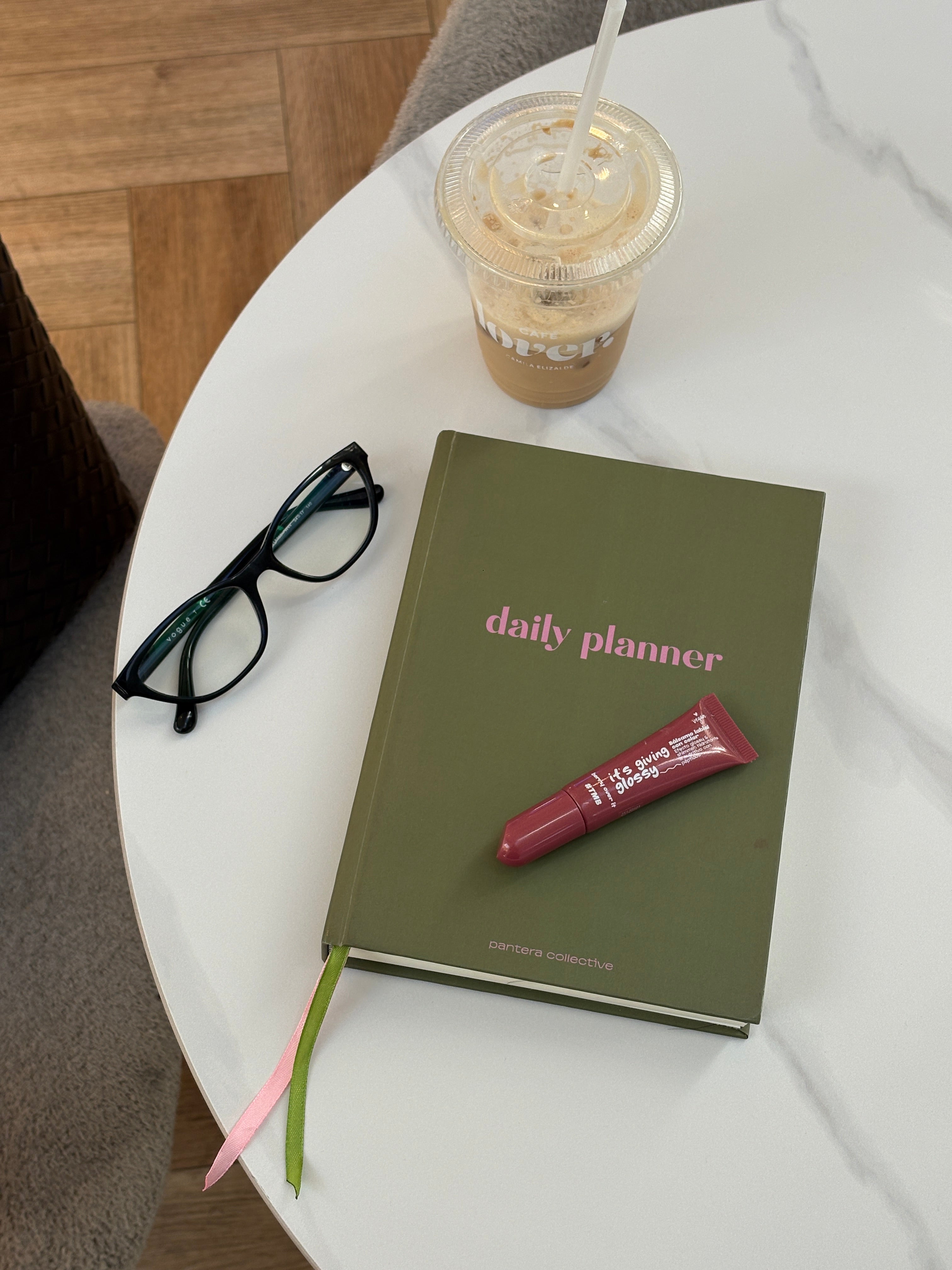 Daily Planner Green Pink