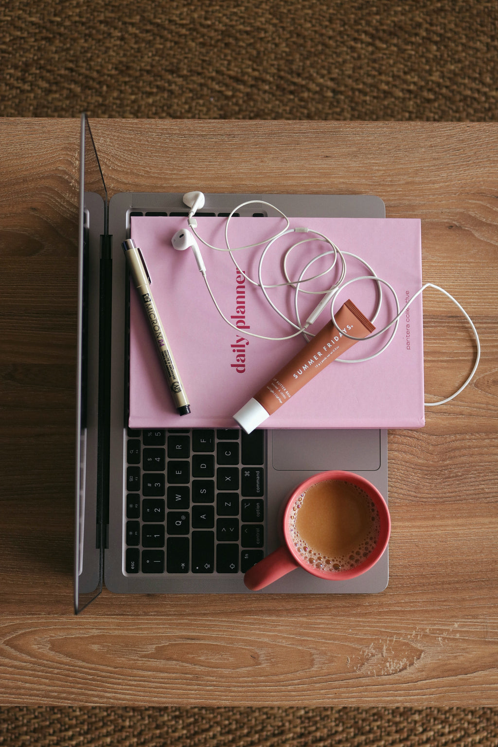 Daily Planner Pink Red