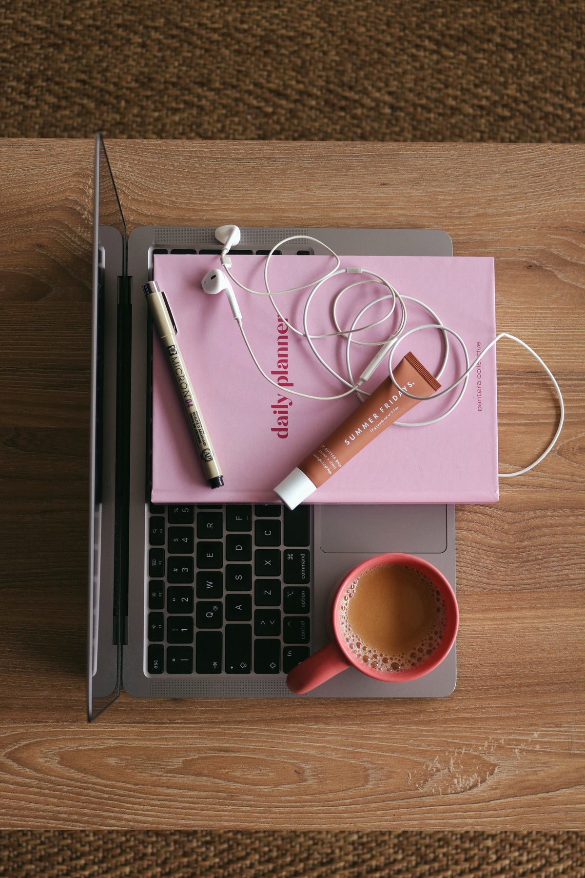 Daily Planner Pink Red