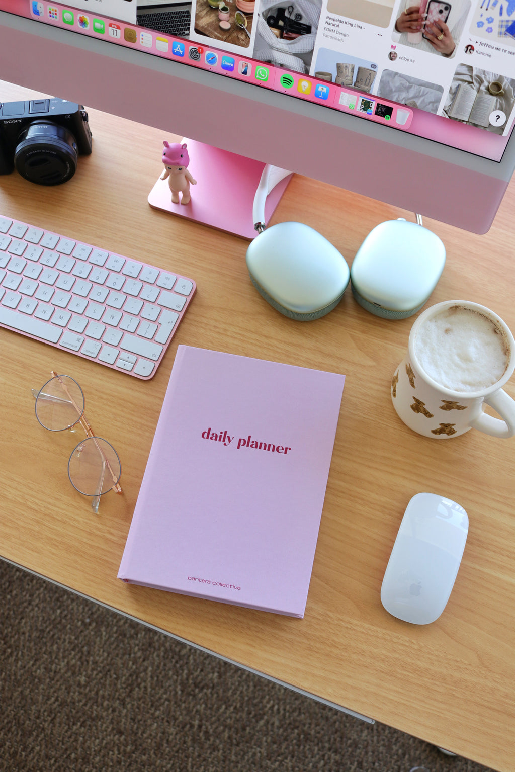 Daily Planner Pink Red