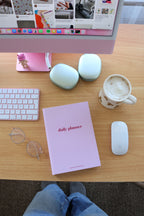 Daily Planner Pink Red