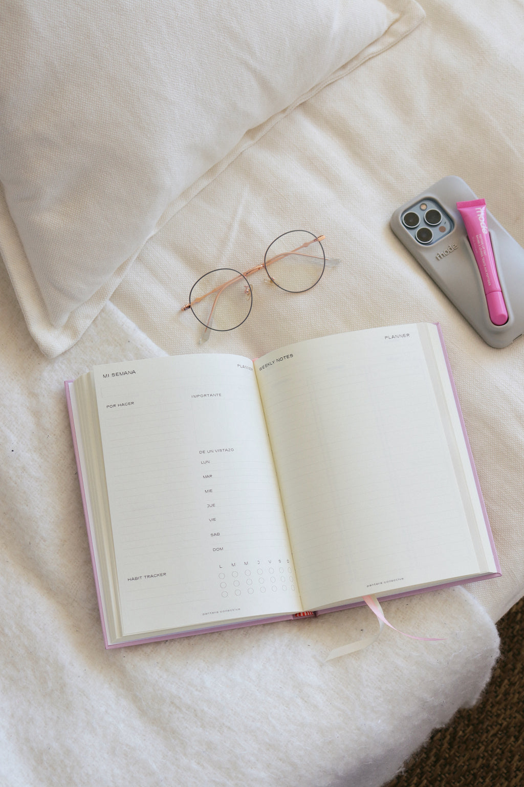 Weekly Planner Pink Red